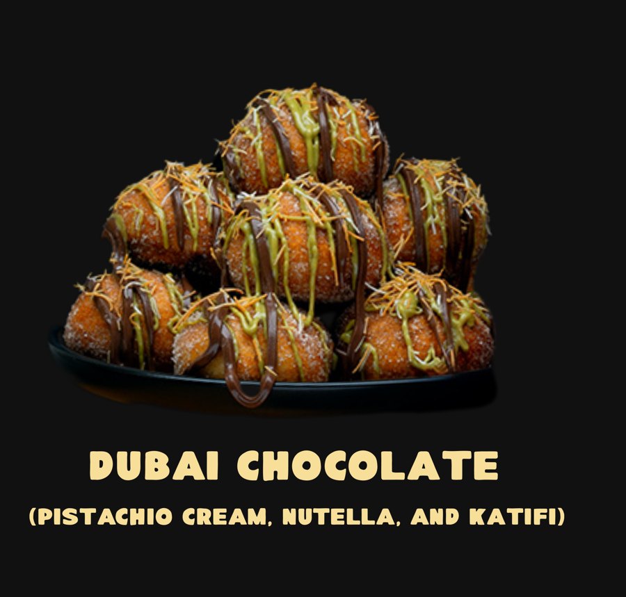 Dubai Chocolate soft pretzel bites