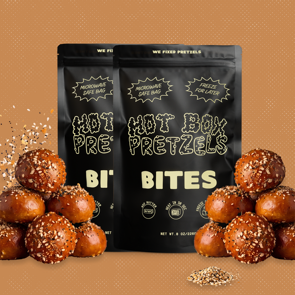 Everything Bagel soft pretzel bites, two bags