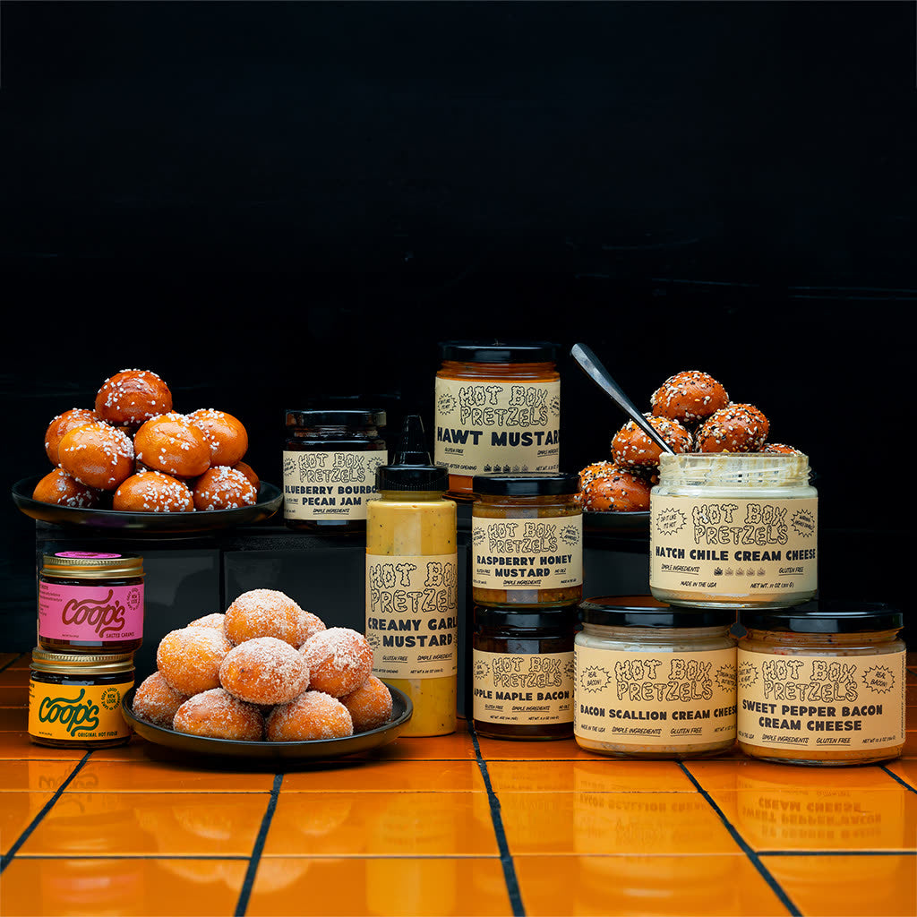 Pretzel bites with our dip lineup