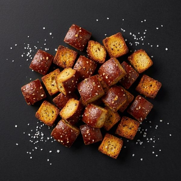 Pretzel croutons